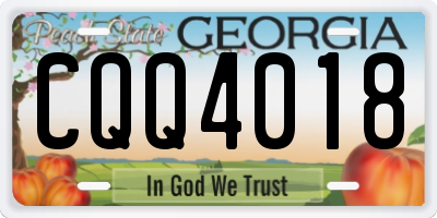 GA license plate CQQ4018