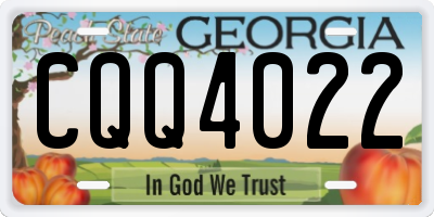 GA license plate CQQ4022
