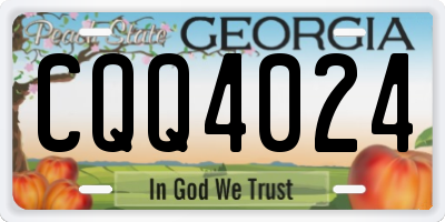 GA license plate CQQ4024