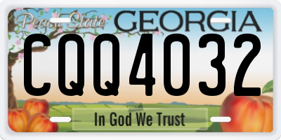 GA license plate CQQ4032