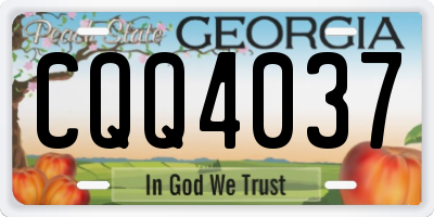 GA license plate CQQ4037