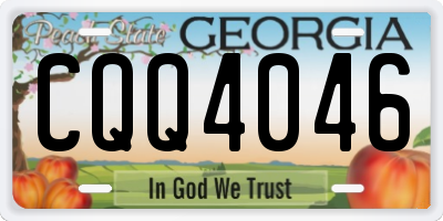 GA license plate CQQ4046