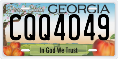 GA license plate CQQ4049