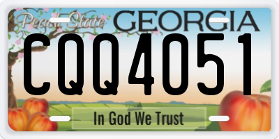 GA license plate CQQ4051