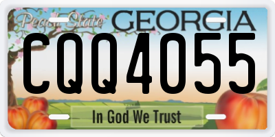 GA license plate CQQ4055