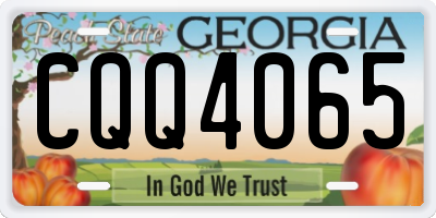 GA license plate CQQ4065