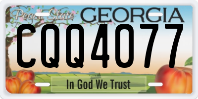 GA license plate CQQ4077