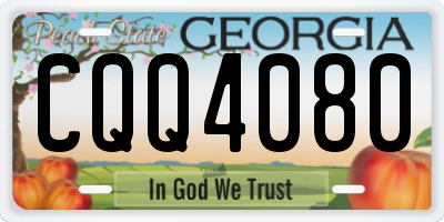 GA license plate CQQ4080