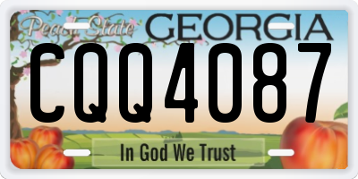 GA license plate CQQ4087