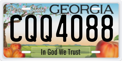 GA license plate CQQ4088