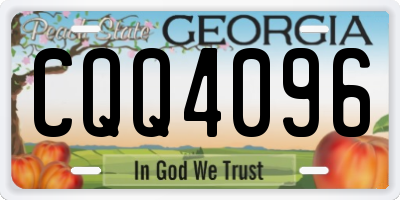 GA license plate CQQ4096
