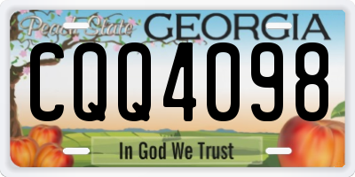 GA license plate CQQ4098