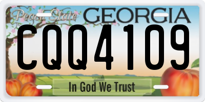 GA license plate CQQ4109