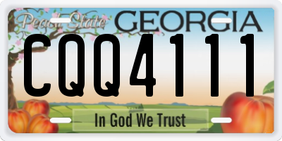 GA license plate CQQ4111