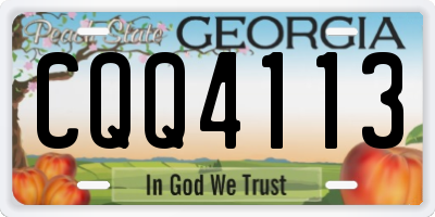 GA license plate CQQ4113