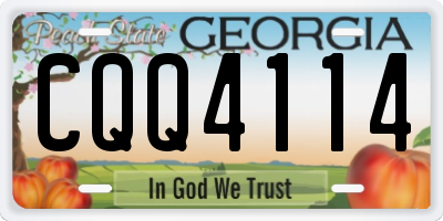 GA license plate CQQ4114
