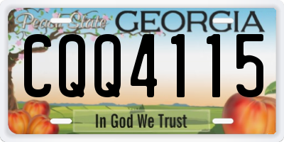 GA license plate CQQ4115