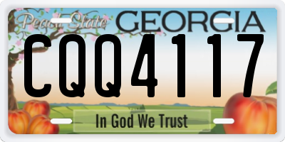 GA license plate CQQ4117