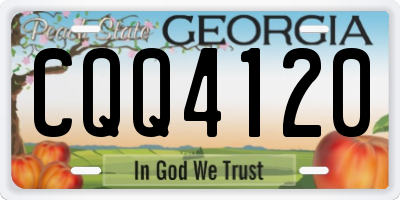 GA license plate CQQ4120