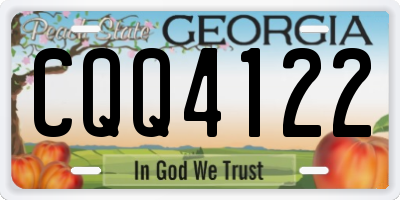 GA license plate CQQ4122