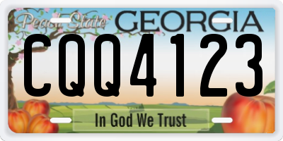 GA license plate CQQ4123