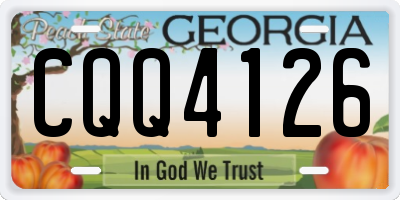 GA license plate CQQ4126