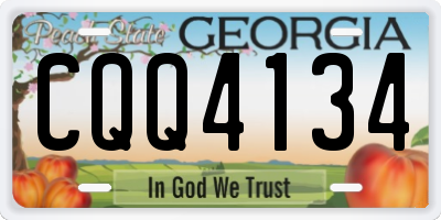 GA license plate CQQ4134