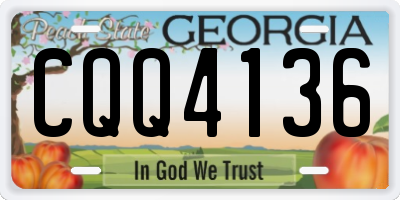 GA license plate CQQ4136