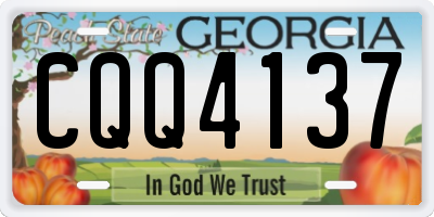 GA license plate CQQ4137