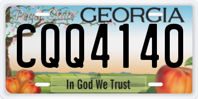 GA license plate CQQ4140
