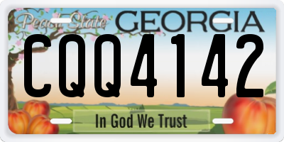 GA license plate CQQ4142