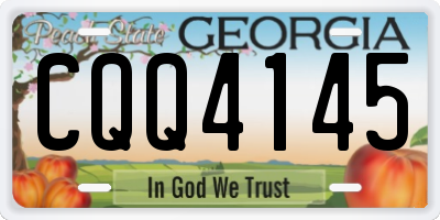 GA license plate CQQ4145
