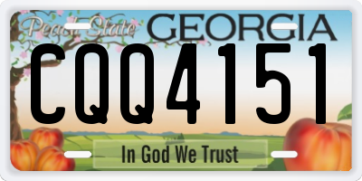 GA license plate CQQ4151