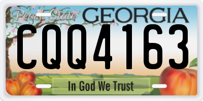 GA license plate CQQ4163