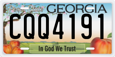 GA license plate CQQ4191
