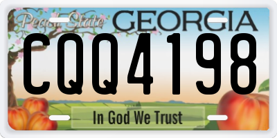 GA license plate CQQ4198