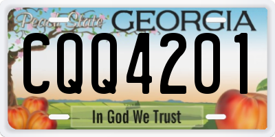 GA license plate CQQ4201