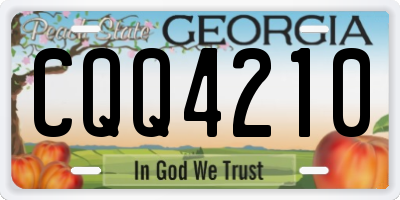 GA license plate CQQ4210