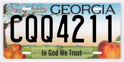 GA license plate CQQ4211