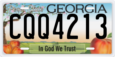 GA license plate CQQ4213