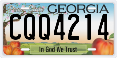 GA license plate CQQ4214