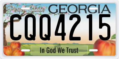 GA license plate CQQ4215