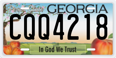 GA license plate CQQ4218