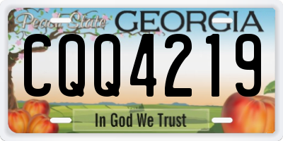GA license plate CQQ4219