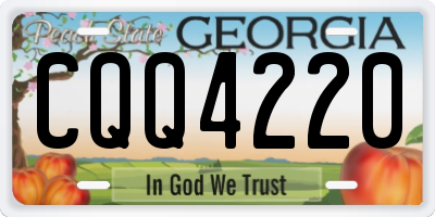 GA license plate CQQ4220