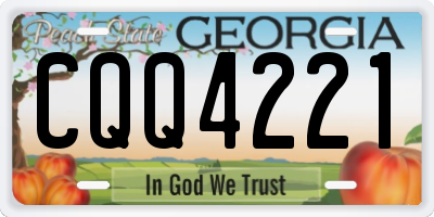GA license plate CQQ4221