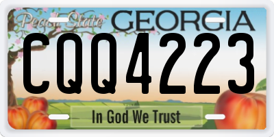 GA license plate CQQ4223