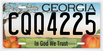 GA license plate CQQ4225