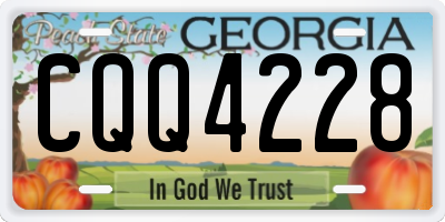 GA license plate CQQ4228