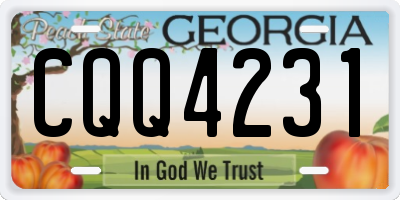GA license plate CQQ4231
